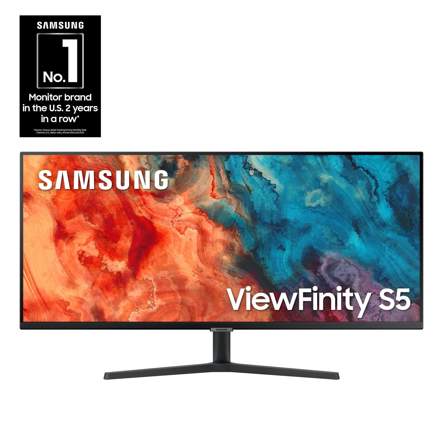 Samsung LS34C500GAMXUE 34in ViewFinity S5 Ultra WQHD Monitor 100Hz for Professional Use